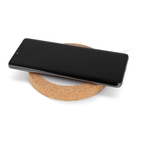 Cargador inalámbrico corcho &amp; RABS 15W Blanco-Natural | sin montaje de publicidad | no disponible | no disponible | no disponible