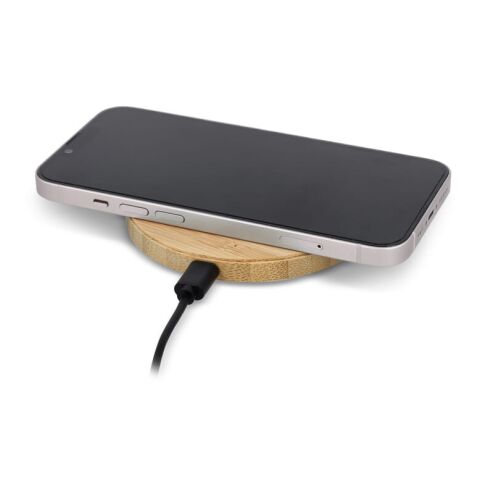 Almohadilla de carga inalámbrica bambú 15 W Natural | sin montaje de publicidad | no disponible | no disponible