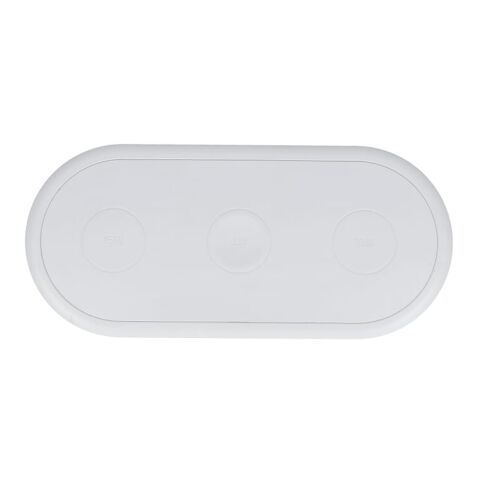 Cargador inalámbrico rápido 3 en 1 de 15 W para teléfono, Apple Watch y AirPods. Blanco | sin montaje de publicidad | no disponible | no disponible