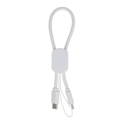 Cable USB-C tamaño llavero 60 W Blanco | sin montaje de publicidad | no disponible | no disponible