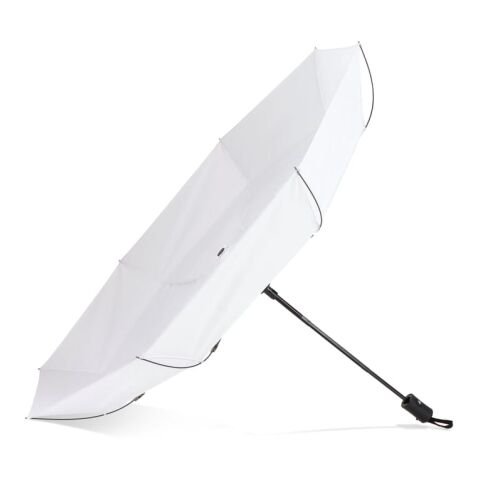Daintree 190T Pongee 21.5" Paraguas cortaviento plegable Apertura automática Blanco