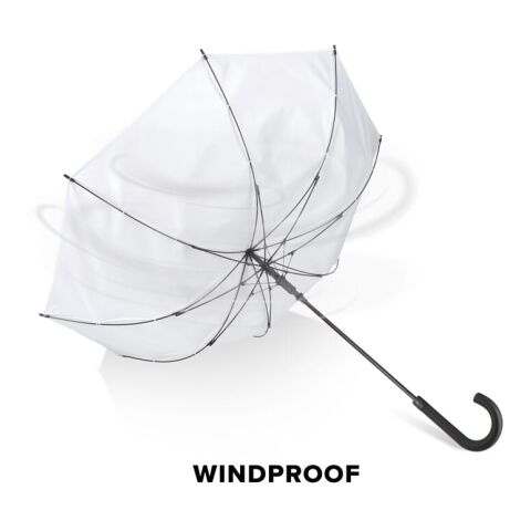 Verdure 23" Paraguas antiviento con gancho, apertura automática. Blanco