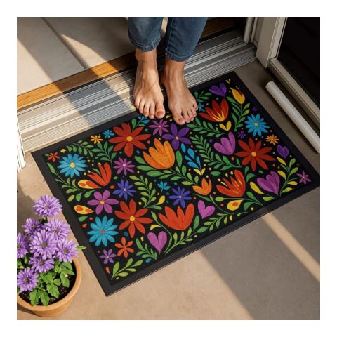 Felpudo sublimación 50x75 cm Negro intenso | sin montaje de publicidad | no disponible | no disponible