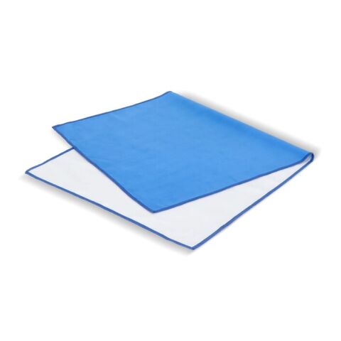 Toalla R-PET de secado rápido 40 × 80 cm con bolsa, sublimación. Azul / Blanco