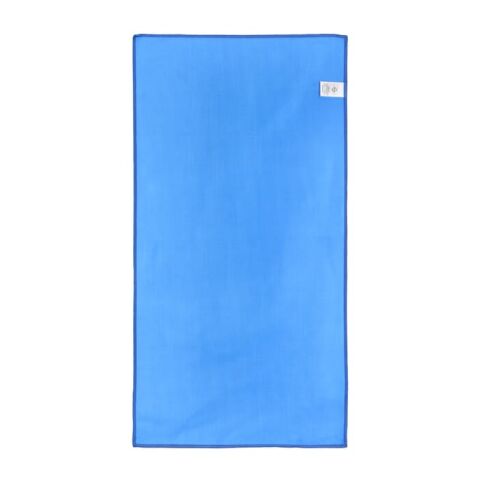 Toalla R-PET de secado rápido 40 × 80 cm con bolsa, sublimación. Azul / Blanco | sin montaje de publicidad | no disponible | no disponible
