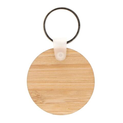 Llavero redondo de bambú Natural | sin montaje de publicidad | no disponible | no disponible | no disponible