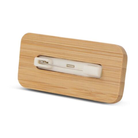 Identificador Bambú con alfiler Natural | sin montaje de publicidad | no disponible | no disponible | no disponible