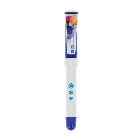 BIC® XS Finestyle Blanco-azul marino | tinta azul | Impresión De Pantalla 1 color | Cuerpo-Centrado al Clip | 25.00 mm x 35.00 mm