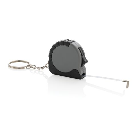Llavero con cinta de 1m de ABS reciclado MeasureMate RCS gris | sin montaje de publicidad | no disponible | no disponible
