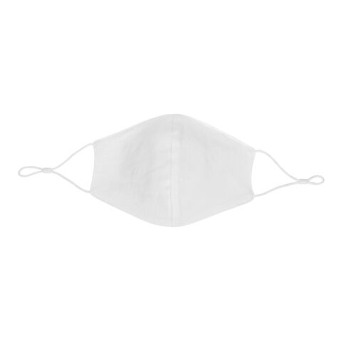 Mascarilla de algodón reutilizable de 2 capas blanco | sin montaje de publicidad | no disponible | no disponible