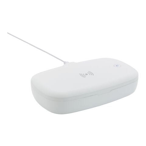 Caja esterilizadora UV-C con cargador inalámbrico de 5W blanco | sin montaje de publicidad | no disponible | no disponible