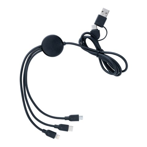 Cable RCS 6 en 1 de TPE y plástico reciclado negro | sin montaje de publicidad | no disponible | no disponible