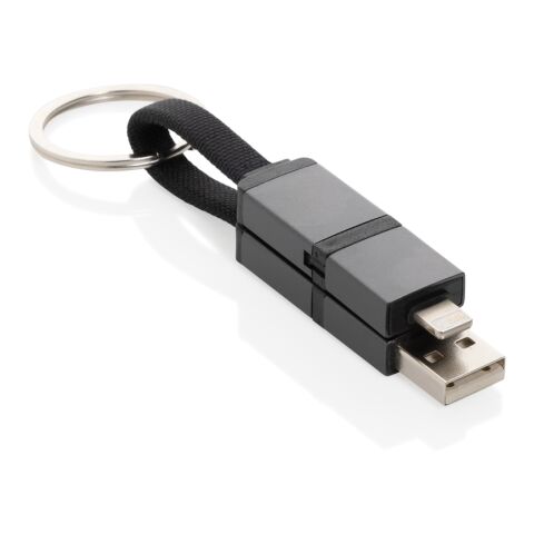 Cable carga rápida 4 en 1 de aluminio reciclado Terra 60W gris | sin montaje de publicidad | no disponible | no disponible