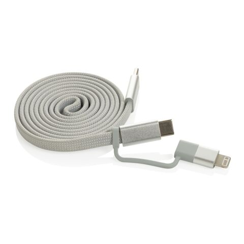 Cable magnético Arc 60W ultrafino 2 en 1 reciclado RCS gris | sin montaje de publicidad | no disponible | no disponible