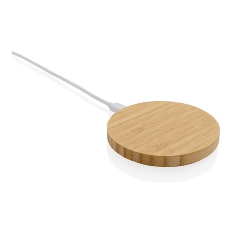 Cargador inalámbrico de 15W de bambú FSC® marron | sin montaje de publicidad | no disponible | no disponible