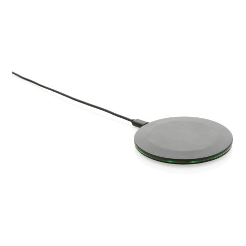 Cargador rápido inalámbrico 15W de plástico reciclado RCS negro | sin montaje de publicidad | no disponible | no disponible