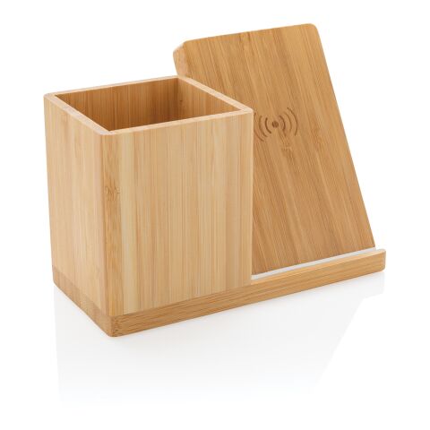 Cargador Calgary inalámbrico bambú 10W FSC® marron | sin montaje de publicidad | no disponible | no disponible