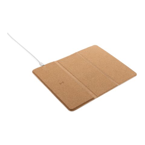 Alfombrilla de ratón de corcho carga inalámbrica 10W FSC® marron | sin montaje de publicidad | no disponible | no disponible