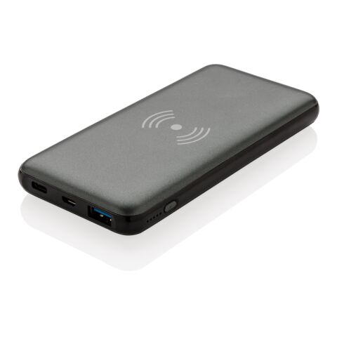 Powerbank inalámbrico carga rápida 10.000 mAh 10W con PD gris | sin montaje de publicidad | no disponible | no disponible