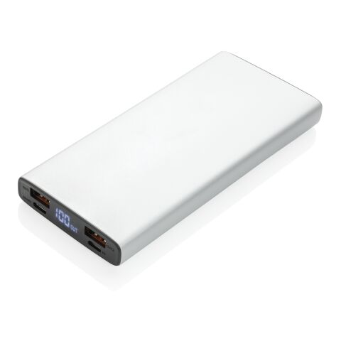 Powerbank PD de aluminio de 18W y 10.000 mAh plata | sin montaje de publicidad | no disponible | no disponible