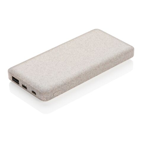 Powerbank 10.000 mAh de paja de trigo marrón | sin montaje de publicidad | no disponible | no disponible