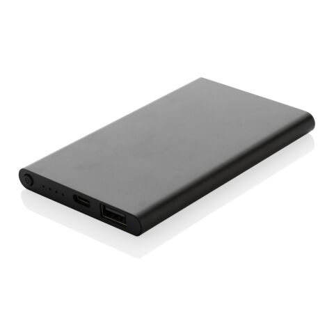 Powerbank plástico/aluminio RCS reciclado de 4000 mah tipo C negro | sin montaje de publicidad | no disponible | no disponible