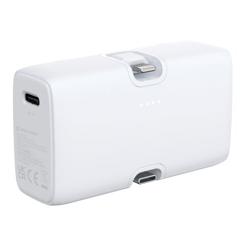 Powerbank Urban Vitamin Los Angeles plástico reciclado RCS blanco | sin montaje de publicidad | no disponible | no disponible