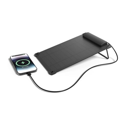 Panel solar portátil de plástico Solarpulse 5W negro | sin montaje de publicidad | no disponible | no disponible
