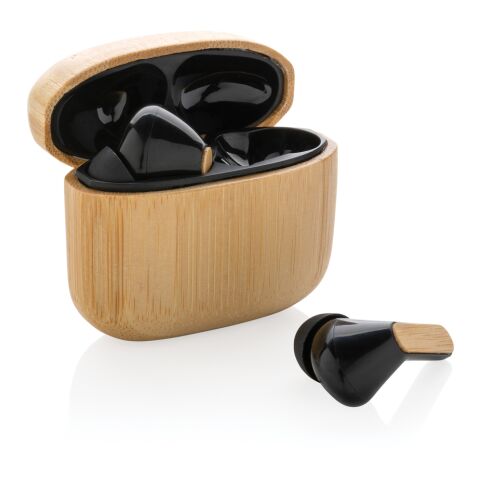 Auriculares TWS de bambú y plástico reciclado RCS marron | sin montaje de publicidad | no disponible | no disponible