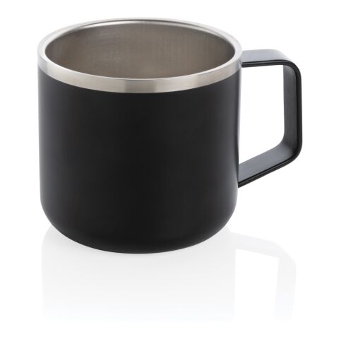 Taza de acero inoxidable negro | sin montaje de publicidad | no disponible | no disponible