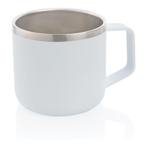 Taza de acero inoxidable blanco | sin montaje de publicidad | no disponible | no disponible