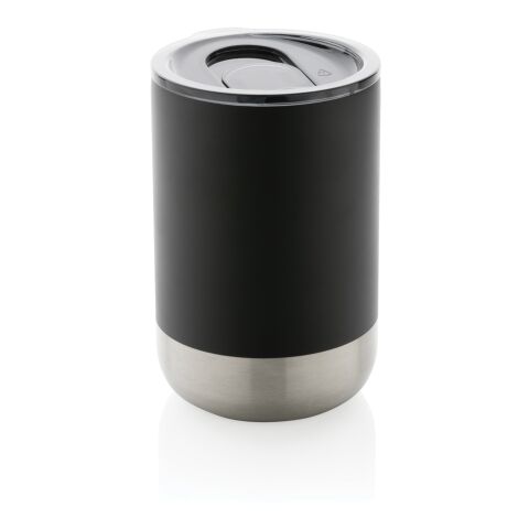Taza de acero inoxidable reciclado RCS negro | sin montaje de publicidad | no disponible | no disponible