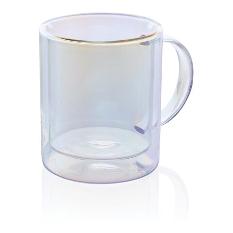 Taza de lujo de vidrio galvanizado de doble pared blanco | sin montaje de publicidad | no disponible | no disponible
