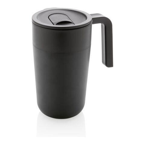 Taza con asa de PP y SS Reciclado GRS negro | sin montaje de publicidad | no disponible | no disponible