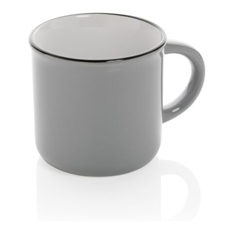 Taza de cerámica vintage gris | sin montaje de publicidad | no disponible | no disponible