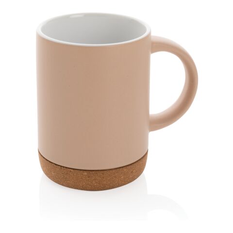 Taza de cerámica con base de corcho marron | sin montaje de publicidad | no disponible | no disponible