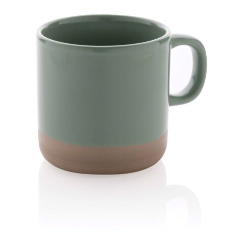 Taza de cerámica esmaltada verde | sin montaje de publicidad | no disponible | no disponible