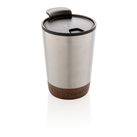 Taza de café de corcho y acero inoxidable GRS RPP plata | sin montaje de publicidad | no disponible | no disponible