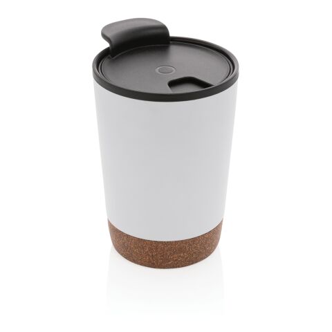 Taza de café de corcho y acero inoxidable GRS RPP Blanco | sin montaje de publicidad | no disponible | no disponible