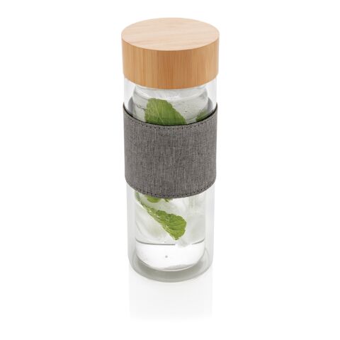 Botella Impact de vidrio de borosilicato de doble pared blanco-gris | sin montaje de publicidad | no disponible | no disponible