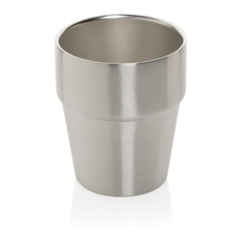 Taza de café Clark RCS doble pared 300 ml plata | sin montaje de publicidad | no disponible | no disponible