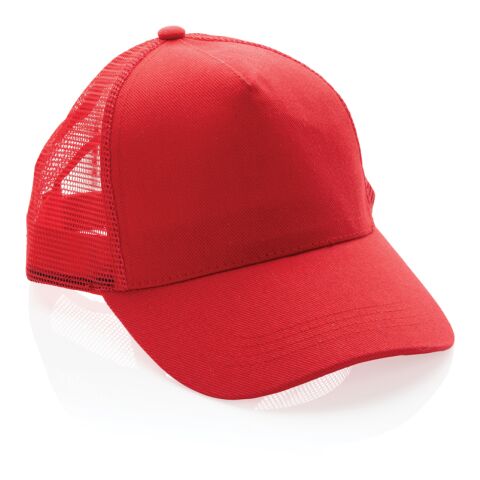 Gorra 5 paneles de algodón cepillado 190 gr Impact AWARE ™ rojo | sin montaje de publicidad | no disponible | no disponible | no disponible