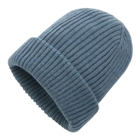 Gorro doble de punto Impact AWARE™ Polylana® azul | sin montaje de publicidad | no disponible | no disponible | no disponible