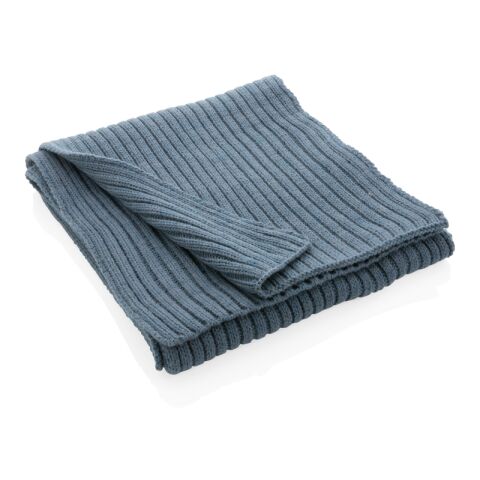 Bufanda de punto Impact AWARE™ Polylana® 180x25cm azul | sin montaje de publicidad | no disponible | no disponible | no disponible