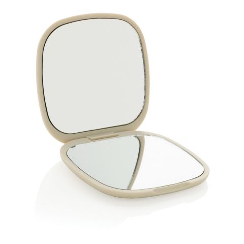 Espejo de maquillaje de plástico reciclado Reflecta RCS beige