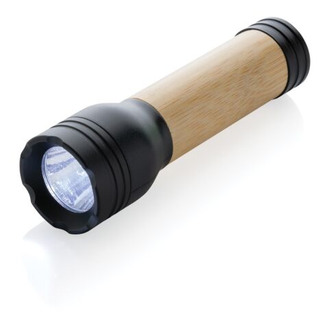 Linterna Lucid bambú y plástico reciclado certificación RCS negro-marron | sin montaje de publicidad | no disponible | no disponible