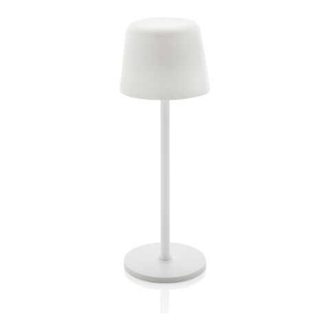 Lámpara de mesa Zenic RCS plástico reciclado recargable USB blanco | sin montaje de publicidad | no disponible | no disponible