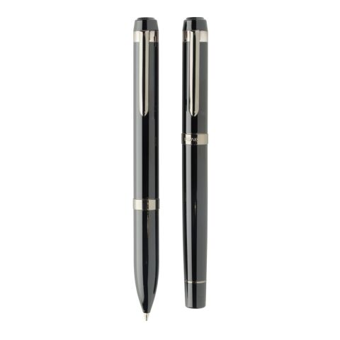 Set de bolígrafos Swiss Peak OSLO acero inoxidable reciclado negro