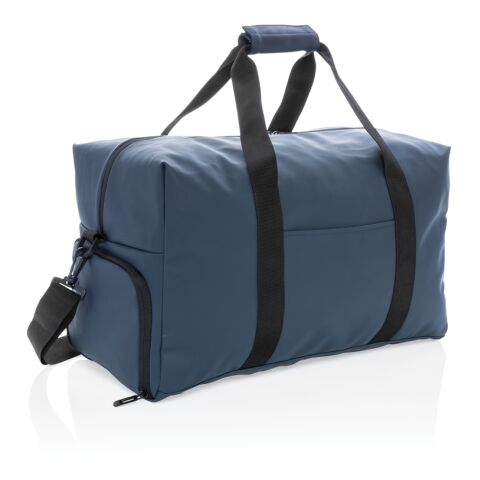 Bolsa de viaje de fin de semana de PU suave azul | sin montaje de publicidad | no disponible | no disponible | no disponible