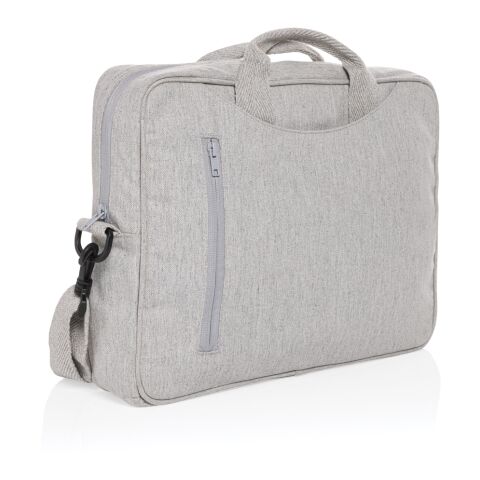 "Maletín ordenador 15,4"" de algodón reciclado Laluka AWARE™ gris | sin montaje de publicidad | no disponible | no disponible | no disponible